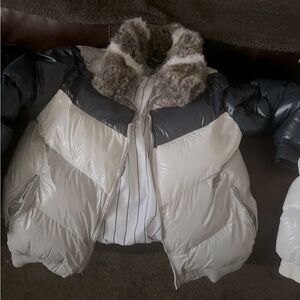 Jordan Craig XL blue and white coat.